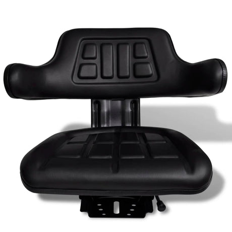 Chaise de tracteur Vidaxl avec dossier noir