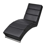 Vidaxl chaise longue kunstleer zwart