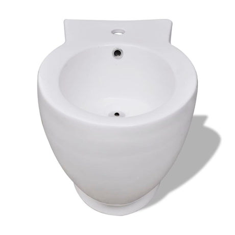 Vidaxl Bidet debout autour de la céramique blanc