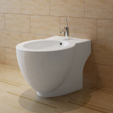 Vidaxl Bidet debout autour de la céramique blanc