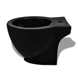 Vidaxl Round Standing Ceramic Bidet (noir)