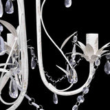 Lustre en cristal vidaxl avec design élégant blanc (3 lampes)