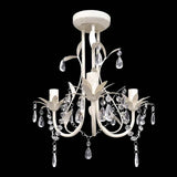 Lustre en cristal vidaxl avec design élégant blanc (3 lampes)