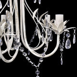 Lustre en cristal vidaxl avec design élégant blanc (5 lampes)