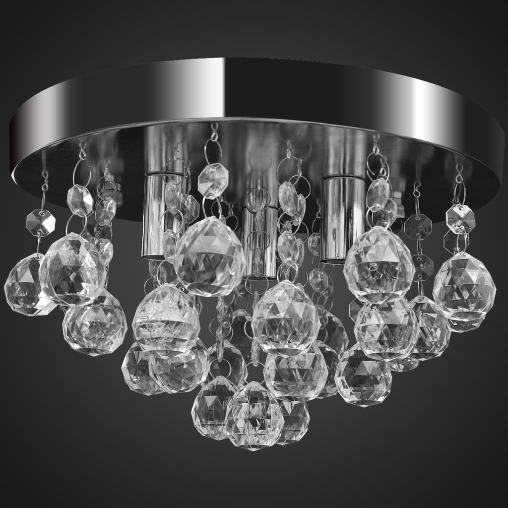 Vidaxl Plafiling Lamp Lüster Design Crystal Chrome