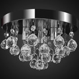Vidaxl plafonnier lustre conception cristal chrome