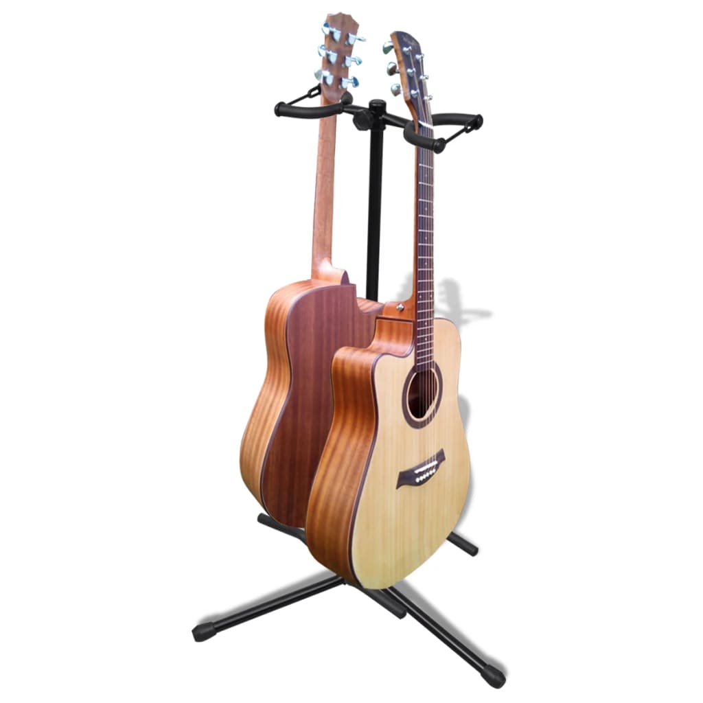 Vidaxl Guitar Stative Justerbar dubbel