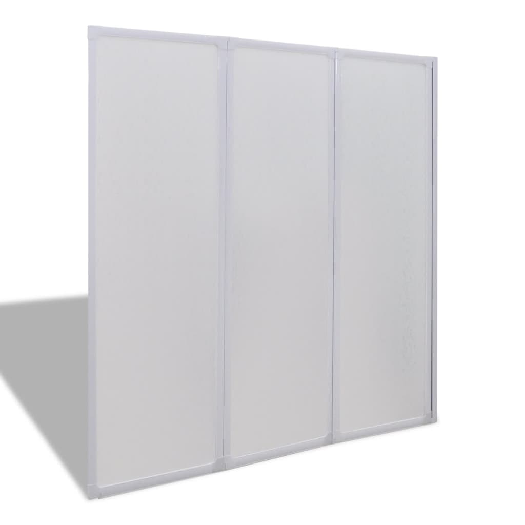 Vidaxl Bath Screen 3 Panels sammenleggbare 117 x 120 cm