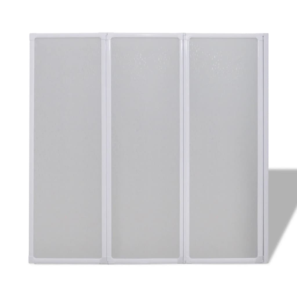 Vidaxl Bath Screen 3 Panels sammenleggbare 117 x 120 cm