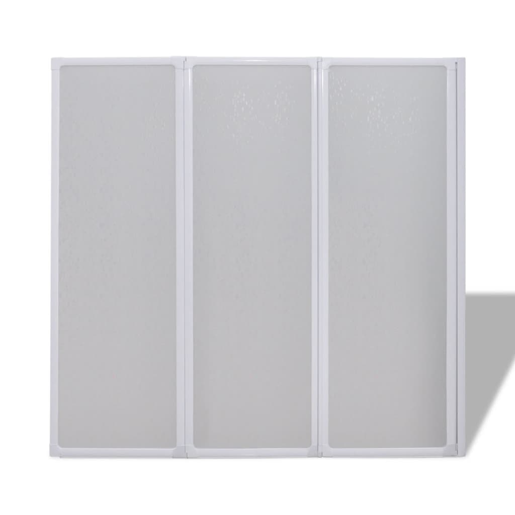 Vidaxl Bath Screen 3 Panels sammenleggbare 141 x 132 cm