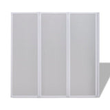 Vidaxl Bath Screen 3 Panels sammenleggbare 141 x 132 cm