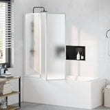 Écran de bain Vidaxl 3 panneaux pliables 141 x 132 cm