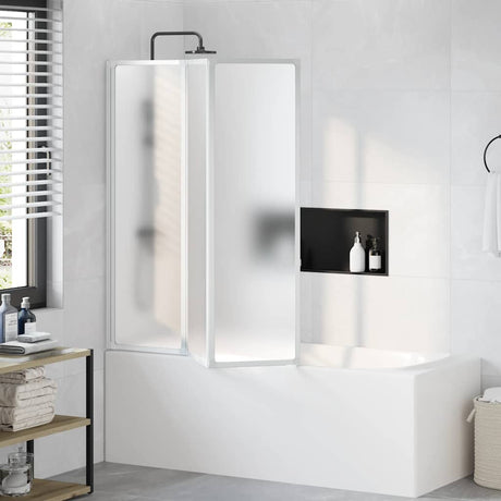 Écran de bain Vidaxl 3 panneaux pliables 141 x 132 cm