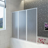 Vidaxl Bath Screen 3 Panels sammenleggbare 141 x 132 cm