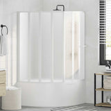 Panneaux de douche et de bain Vidaxl 140 x 168 cm 7 avec porte-serviettes