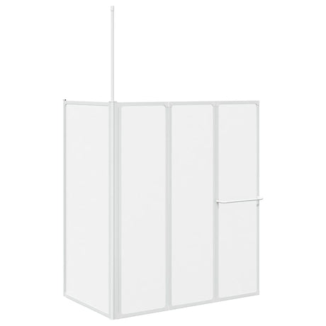 Vidaxl Bath Mur en L 4 panneaux pliables 70x120x137 cm
