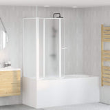 Vidaxl Bath Mur en L 4 panneaux pliables 70x120x137 cm