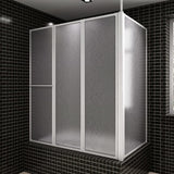 Vidaxl Bath Wall L-formede 4 paneler sammenleggbare 70x120x137 cm