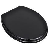 Vidaxl Toilet Siège simple Design MDF noir