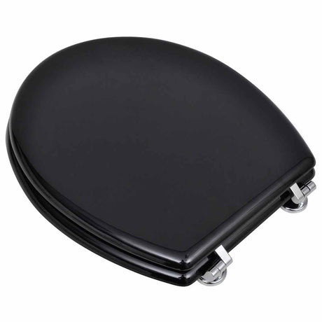 Vidaxl Toilet Siège simple Design MDF noir