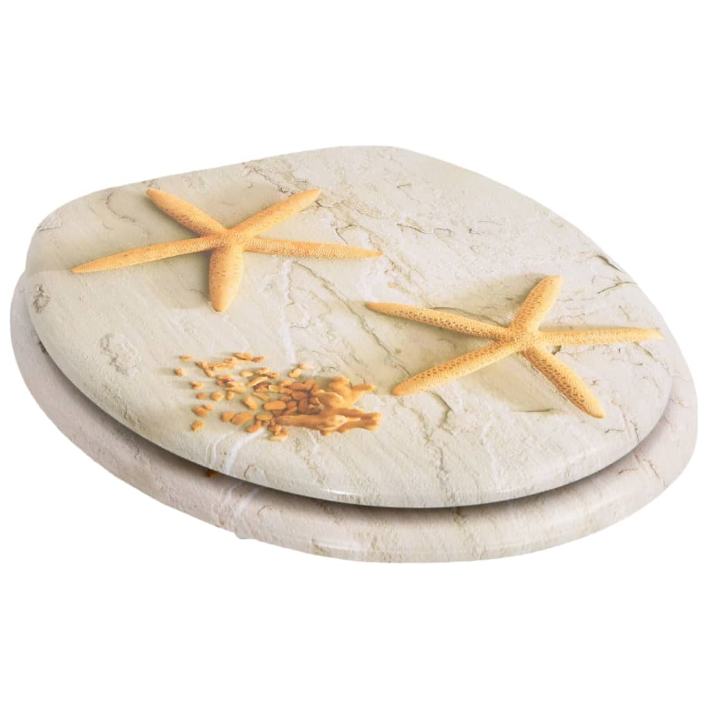 Vidaxl Toilet Seat Starfish MDF