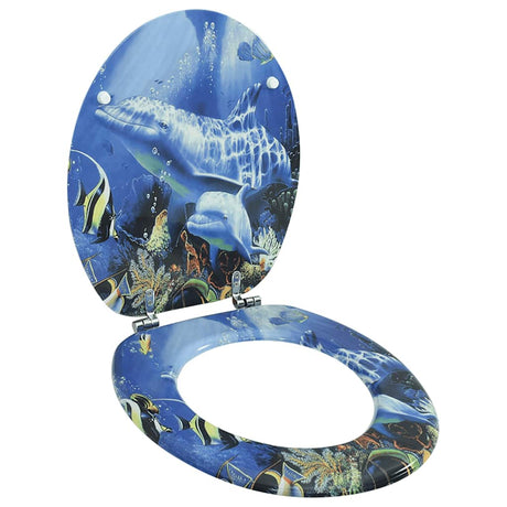 Vidaxl Toilet Seat Dolphin MDF