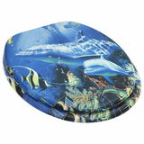 Vidaxl Toilet Seat Dolphin MDF