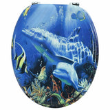 Vidaxl Toilet Seat Dolphin MDF