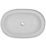 Vidaxl Luxury Céramique Évier ovale 63 x 42 cm (blanc)