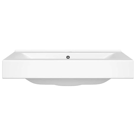 Vidaxl Washingin avec trou de grue rectangulaire 60x46 cm blanc céramique