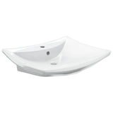 Vidaxl Washingin avec atterrissage et céramique rectangulaire d'atterrissage et de grue