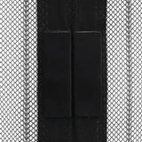 Rideaux de porte d'insectes vidaxl 2 pcs magnétiques 210x100 cm noir