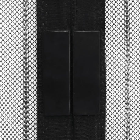 Rideaux de porte d'insectes vidaxl 2 pcs magnétiques 210x100 cm noir
