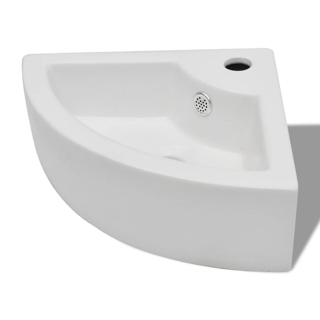 Vidaxl Washbasin z pristaniščem 45x32x12,5 cm bela