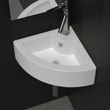 Vidaxl Washbasin z pristaniščem 45x32x12,5 cm bela