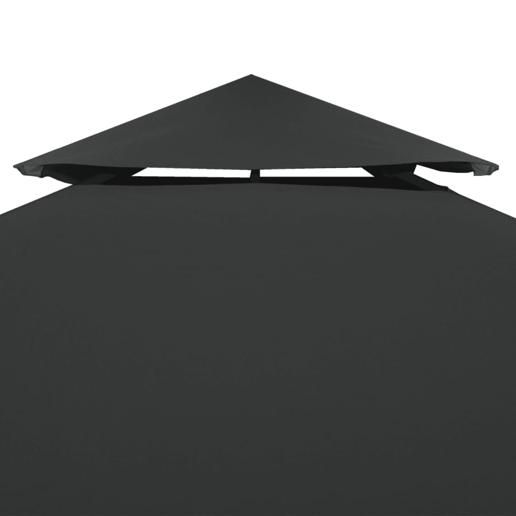 Vidaxl Remplacement Tente Arbor 310 g m² 3x3 m Gris foncé