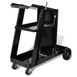 Outils de soudage vidaxl voiture 3 étagères noires