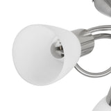 Vidaxl Plafond avec des capuchons en verre pour 3 x e14 poires