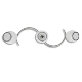 Bouchons en verre de lampe de plafond Vidaxl + rail ondulé pour 3 x e14 poires