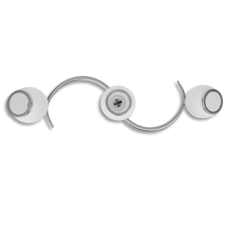 Bouchons en verre de lampe de plafond Vidaxl + rail ondulé pour 3 x e14 poires