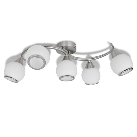 Vidaxl plafond avec capuchons en verre + rail ondulé
