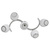 Vidaxl plafond avec capuchons en verre + rail ondulé