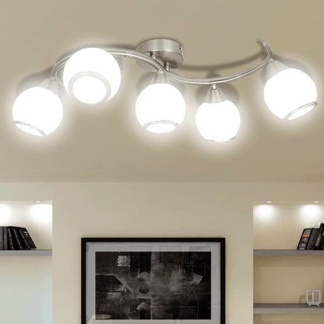 Vidaxl plafond avec capuchons en verre + rail ondulé