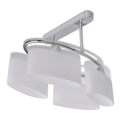 Vidaxl Plafond Lampe avec des capuchons en verre d'ellipse (4 x E14)