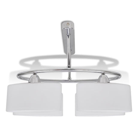 Vidaxl Plafond Lampe avec des capuchons en verre d'ellipse (4 x E14)