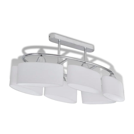 Vidaxl Plafond lampe avec hottes en verre d'ellipse 6XE14