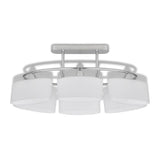 Lampada a soffitto Vidaxl con cappuccio di vetro ellisse 6xe14