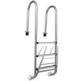Échelle de piscine Vidaxl avec 3 sports en acier inoxydable de 120 cm 304