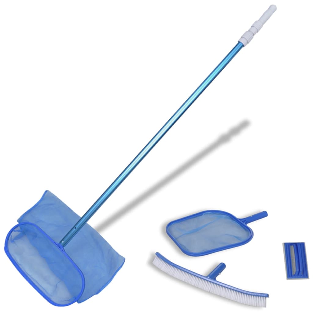Ensemble de piscine Vidaxl - 2 filets, 1 épurateur, 1 pinceau + Paal télescopique