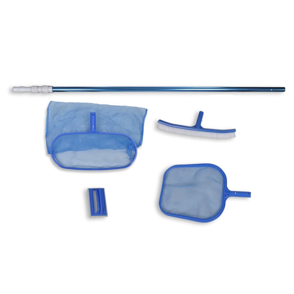 Ensemble de piscine Vidaxl - 2 filets, 1 épurateur, 1 pinceau + Paal télescopique